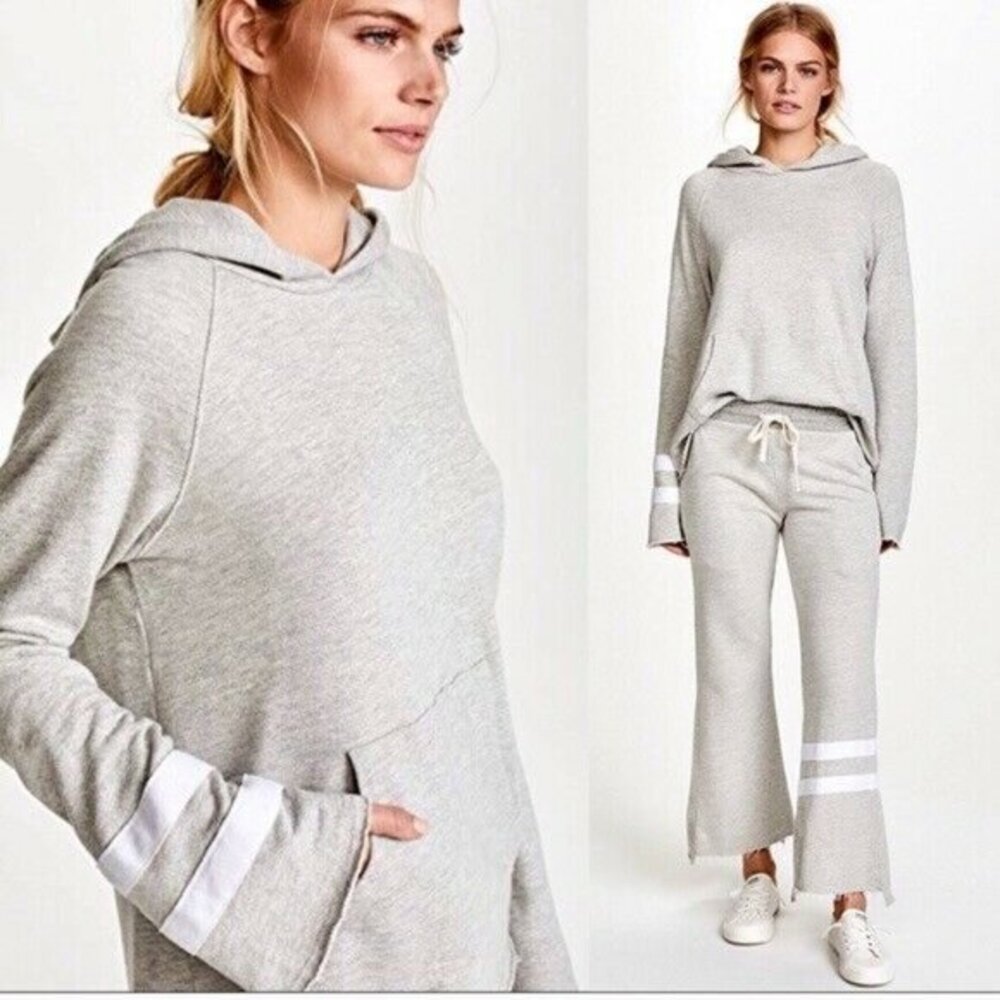 Anthropologie Sundry Stripe Bell Sleeve‎ Hoodie
